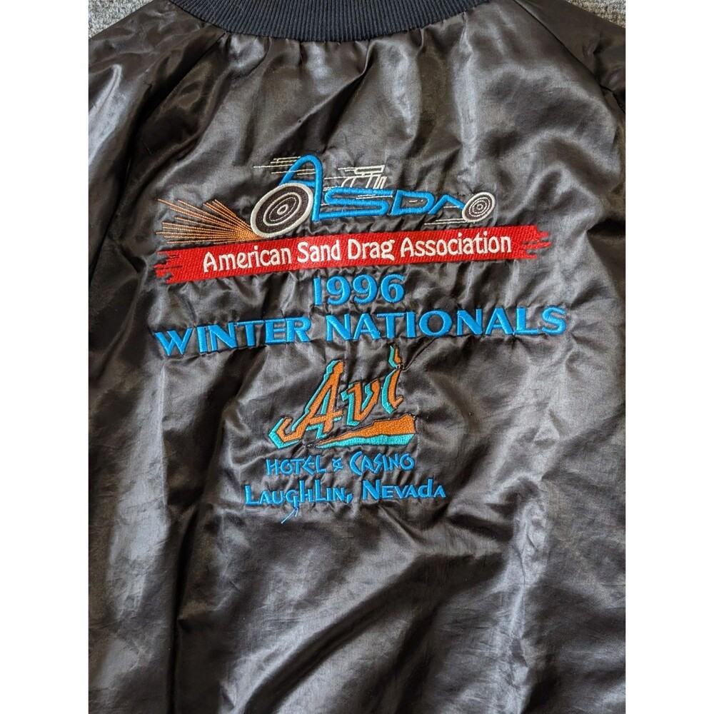 Vintage 90s WestArk Racing Bomber Jacket 3XL AC Delco ASDA Sand Drags Streetwear - Picture 10 of 10